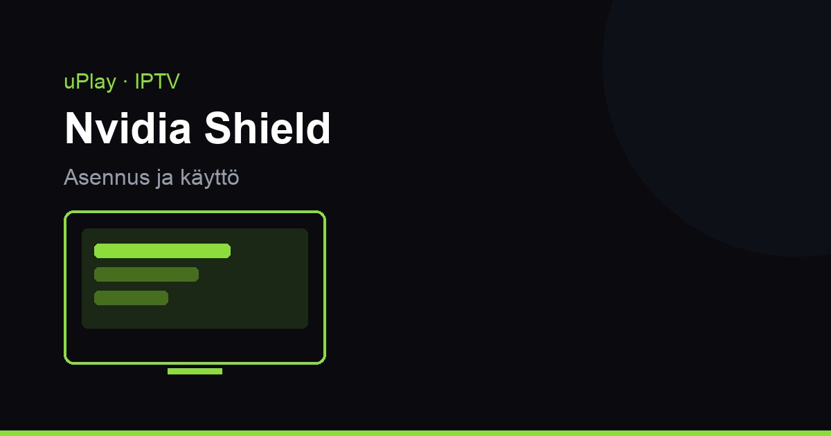 Nvidia Shield TV ja kaukosäädin television edessä, ruudulla ohjelmaopas